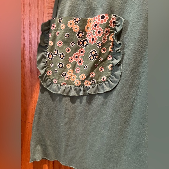 EUC Full Tilt Olive Green Floral Mini Skater Dress 2010’ish from Tilly’s - Picture 5 of 16